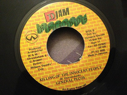 General T.K. / General Pecos : King Selassie I / Killing Of The Innocent People  (7")
