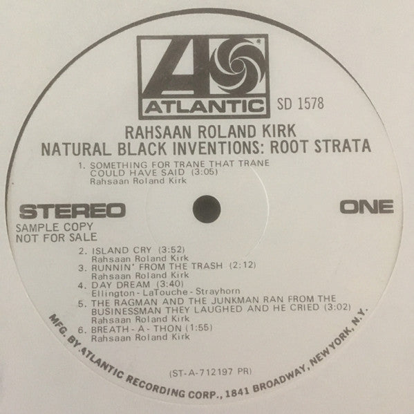 Roland Kirk : Natural Black Inventions: Root Strata (LP, Album, Promo, PR )