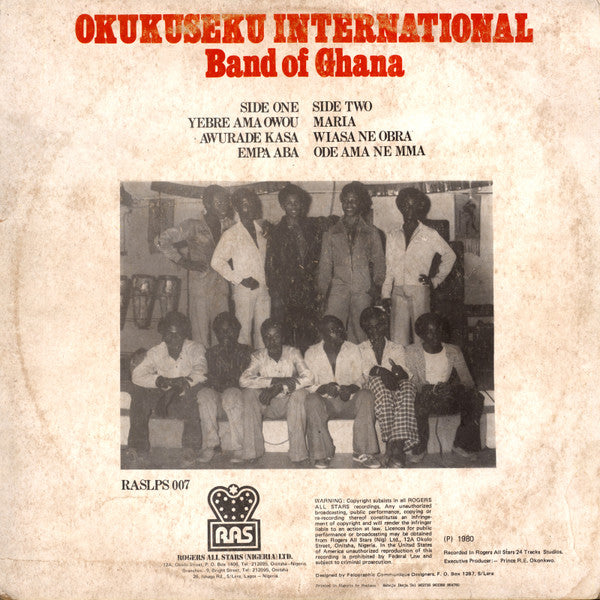 Okukuseku International Band Of Ghana : Okukuseku International Band Of Ghana (LP, Album)