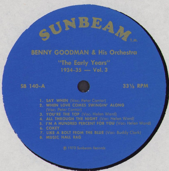 Benny Goodman And His Orchestra : The Early Years 1934-35 (LP, Comp)