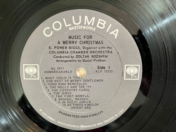 E. Power Biggs : Music For A Merry Christmas (LP, Mono)
