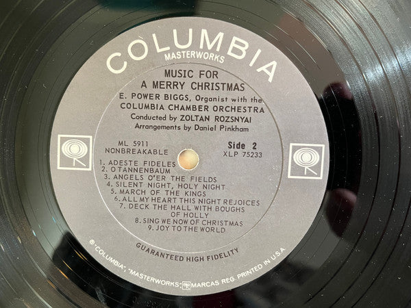 E. Power Biggs : Music For A Merry Christmas (LP, Mono)