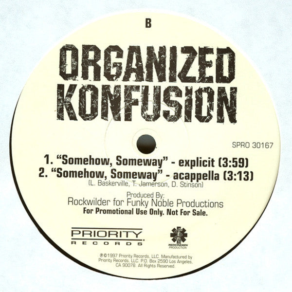 Organized Konfusion : Somehow, Someway (12", Promo)