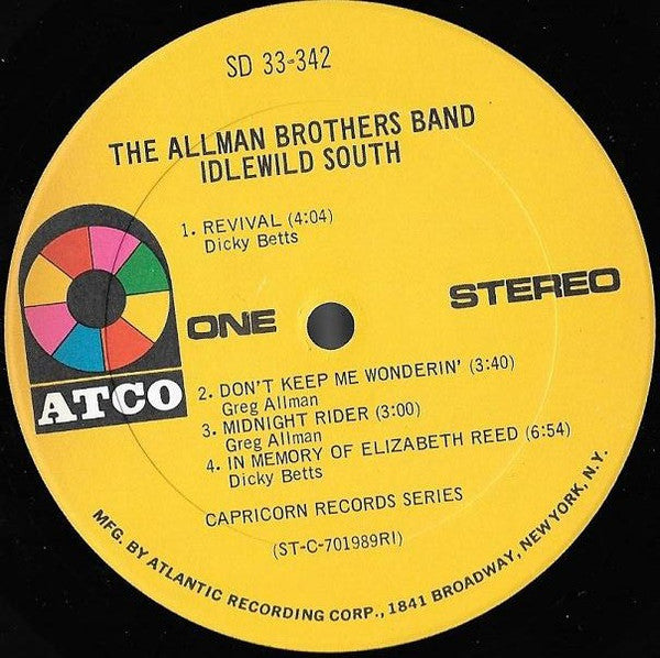 The Allman Brothers Band : Idlewild South (LP, Album, RI )
