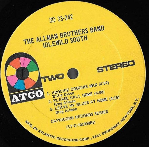 The Allman Brothers Band : Idlewild South (LP, Album, RI )