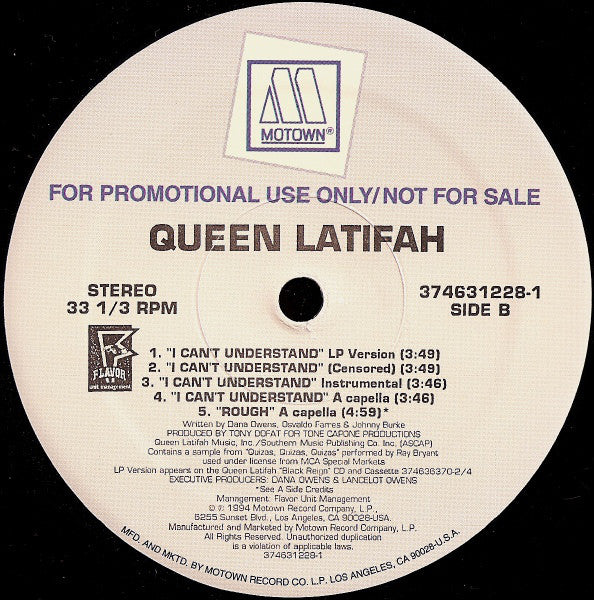 Queen Latifah : Rough / I Can't Understand (12", Promo)