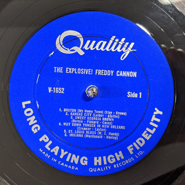 Freddy Cannon : The Explosive!  Freddy Cannon (LP, Mono)