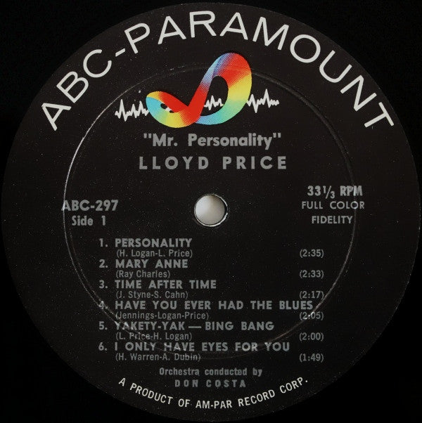 Lloyd Price : Mr. "Personality" (LP, Album, Mono)