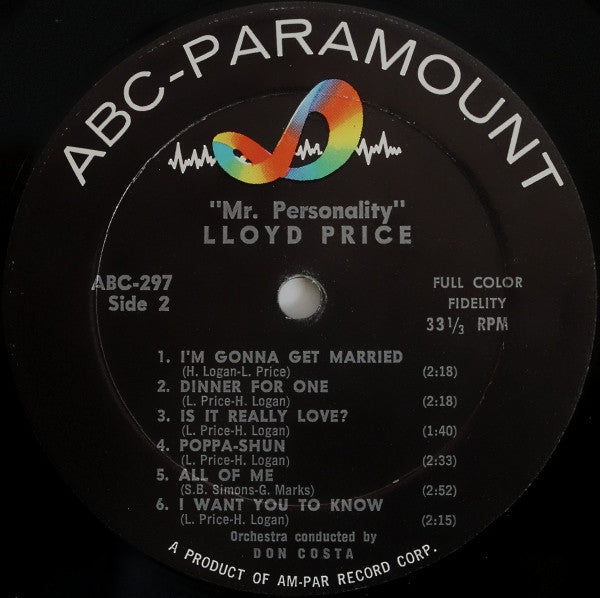 Lloyd Price : Mr. "Personality" (LP, Album, Mono)
