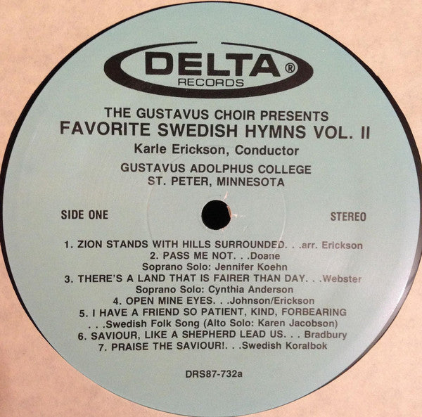 The Gustavus Choir, Karle Erickson : Favorite Swedish Hymns Vol. II (LP, Album)