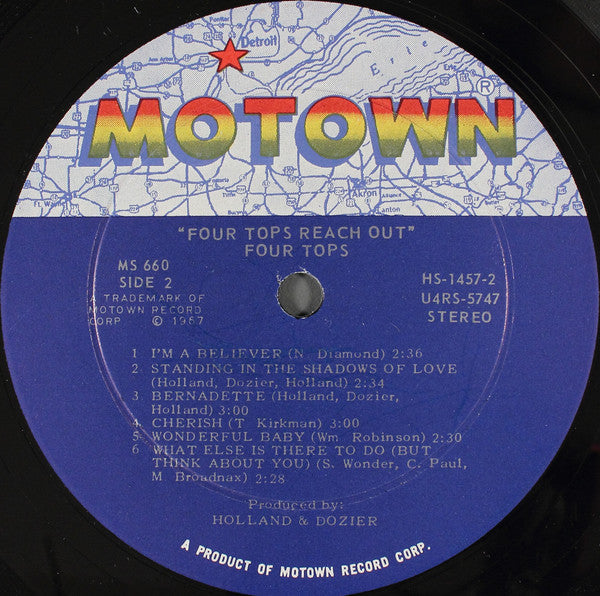 Four Tops : Four Tops Reach Out (LP, Album, Roc)