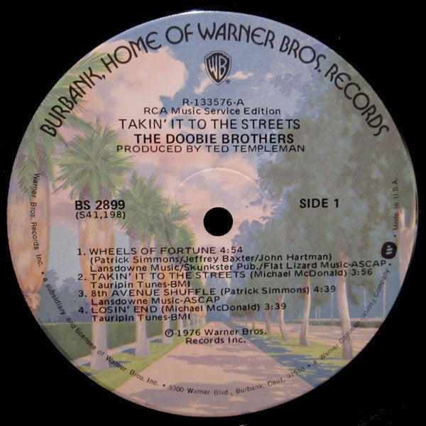 The Doobie Brothers : Takin' It To The Streets (LP, Album, Club)