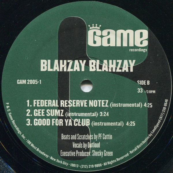 Blahzay Blahzay : Federal Reserve Notez (FRN'Z) / Gee Sums / Good For Ya Club (12", Maxi)