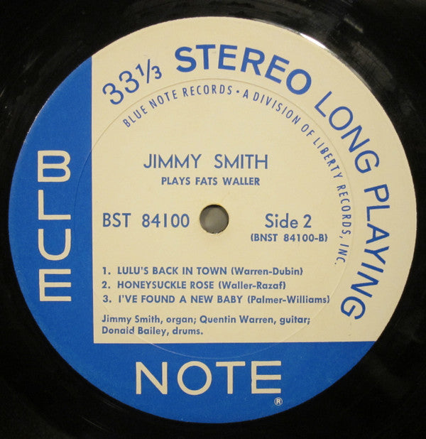 Jimmy Smith : Plays Fats Waller (LP, Album, RP)