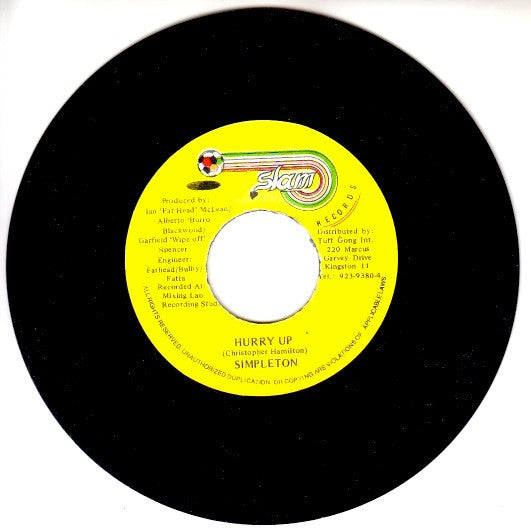 Simpleton : Hurry Up (7", Single)