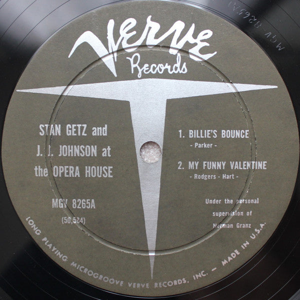 Stan Getz And J.J. Johnson : At The Opera House (LP, Album, Mono, Ter)