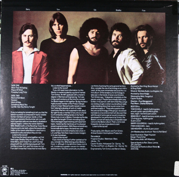 Boston : Boston (LP, Album, RE, Ter)