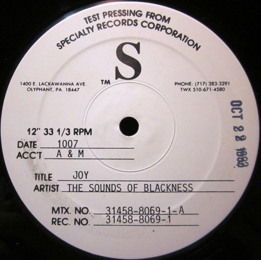 Sounds Of Blackness : Joy (2x12", Single, TP)