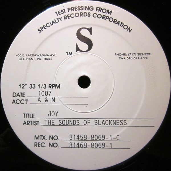 Sounds Of Blackness : Joy (2x12", Single, TP)