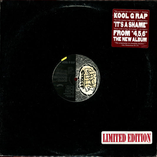 Kool G Rap : It's A Shame (12", Ltd, Promo)