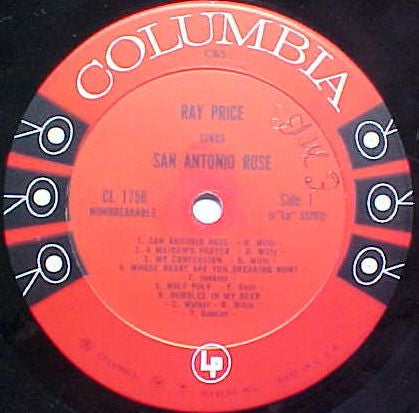 Ray Price : San Antonio Rose (LP, Album, Mono)