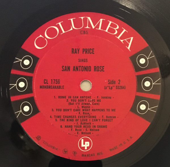 Ray Price : San Antonio Rose (LP, Album, Mono)