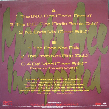 Masta Ace Incorporated : The I.N.C. Ride (12", Promo)