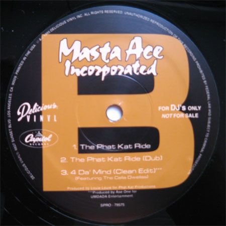 Masta Ace Incorporated : The I.N.C. Ride (12", Promo)