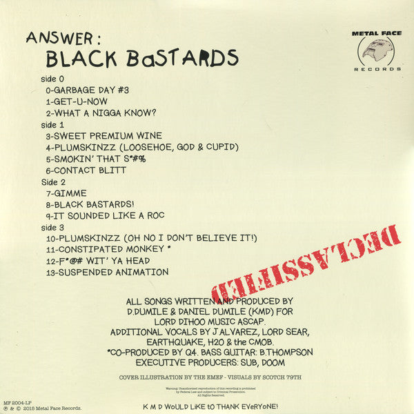 KMD : Bl_ck B_st_rds (LP, Pic + LP, Red + Album, RE, S/Edition)
