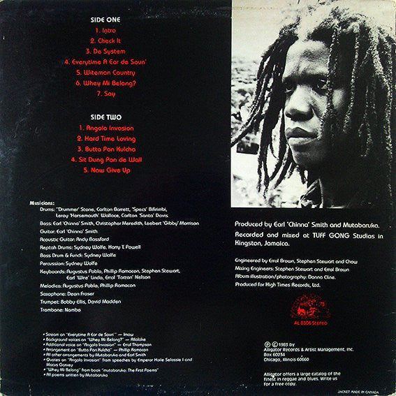 Mutabaruka : Check It! (LP, Album)