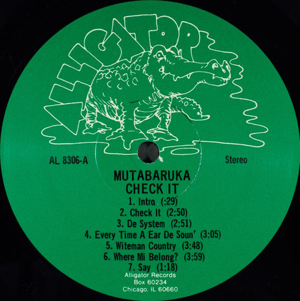 Mutabaruka : Check It! (LP, Album)