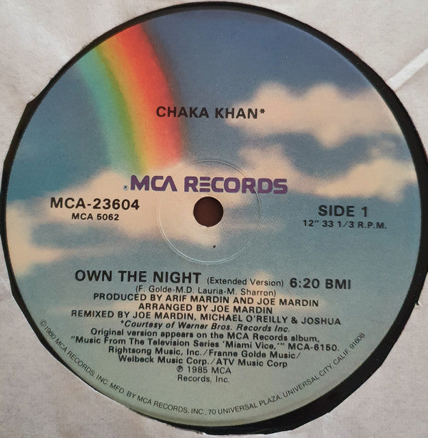 Chaka Khan : Own The Night (12", Glo)