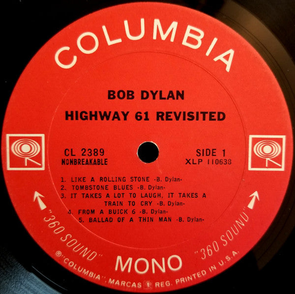 Bob Dylan : Highway 61 Revisited (LP, Album, Mono)