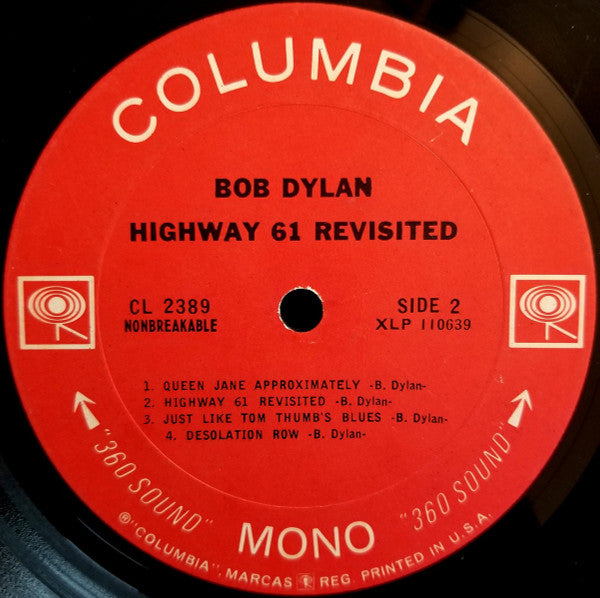 Bob Dylan : Highway 61 Revisited (LP, Album, Mono)
