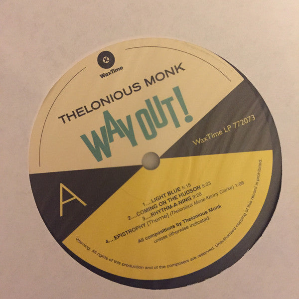 Thelonious Monk : Way Out! (LP, Ltd, RE, RM, 180)