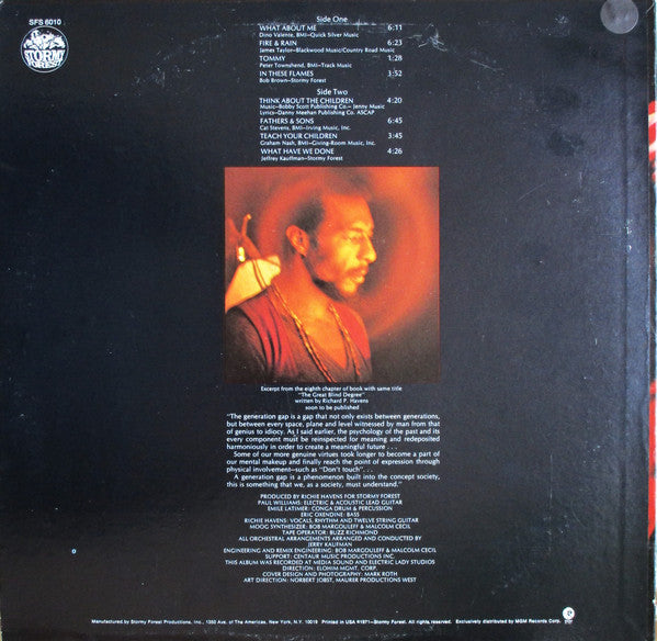 Richie Havens : The Great Blind Degree (LP, Album, Pit)