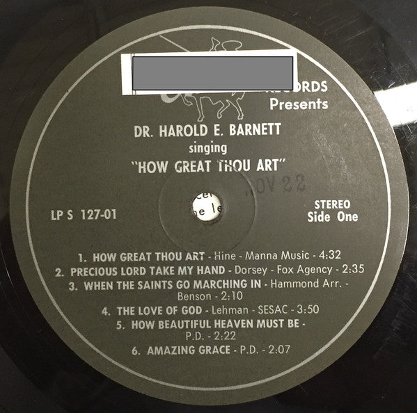 Dr. Harold E. Barnett : How Great Thou Art (LP)