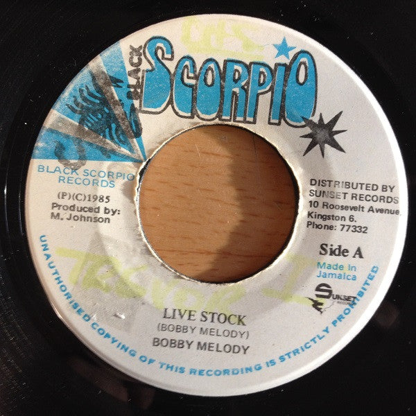 Bobby Melody : Live Stock (7")