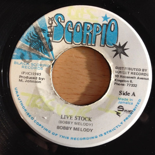 Bobby Melody : Live Stock (7")