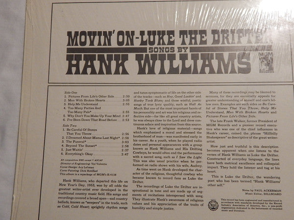 Luke The Drifter : Movin' On (LP, Comp, RE, MGM)