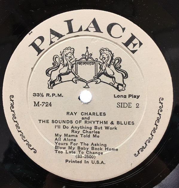 Ray Charles : Ray Charles And The Sounds Of Rhythm And Blues (LP, Comp, Mono)