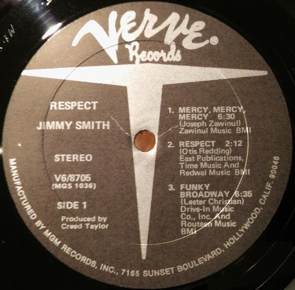 Jimmy Smith : Respect (LP, Album, RP, Gat)