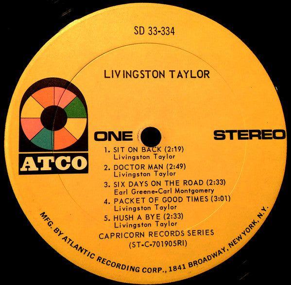 Livingston Taylor : Livingston Taylor (LP, Album, PRC)