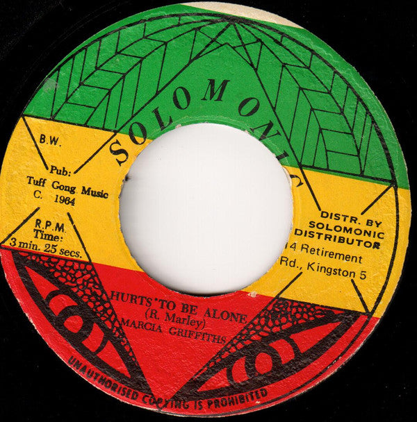 Marcia Griffiths / Solomonic Players : It Hurts To Be Alone / Solomonic Serenade (7")