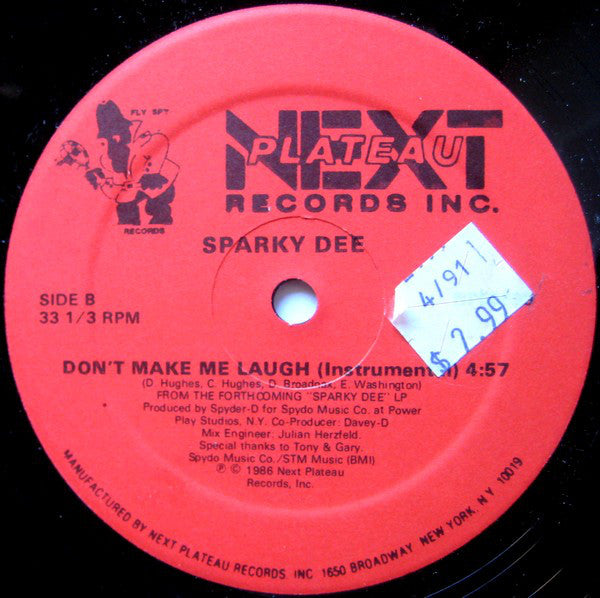 Sparky D : Don't Make Me Laugh (12")