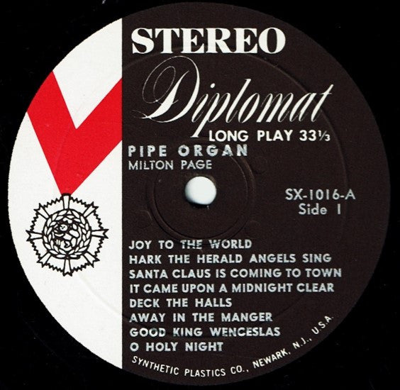 Milton Page : Milton Page Plays The Pipe Organ For Christmas (LP, Album)