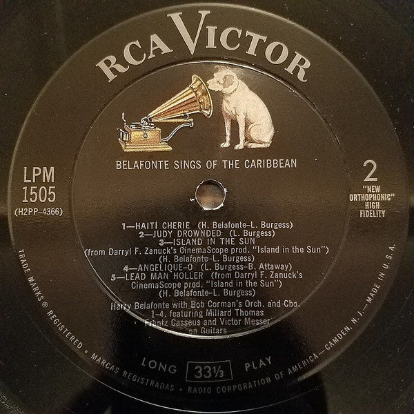 Belafonte* : Belafonte Sings Of The Caribbean (LP, Mono, Ind)