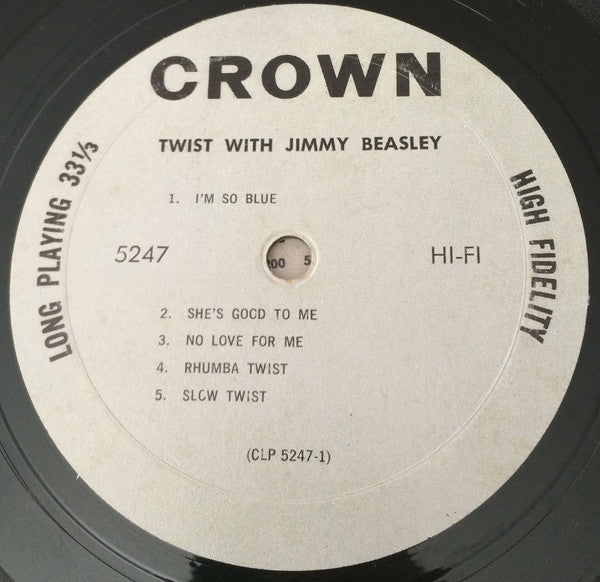 Jimmy Beasley : Twist With Jimmy Beasley (LP, Album)