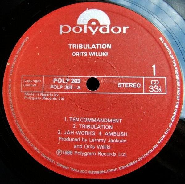 Orits Williki : Tribulation (LP, Album)