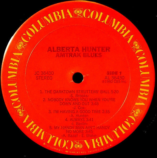 Alberta Hunter : Amtrak Blues (LP, Album)